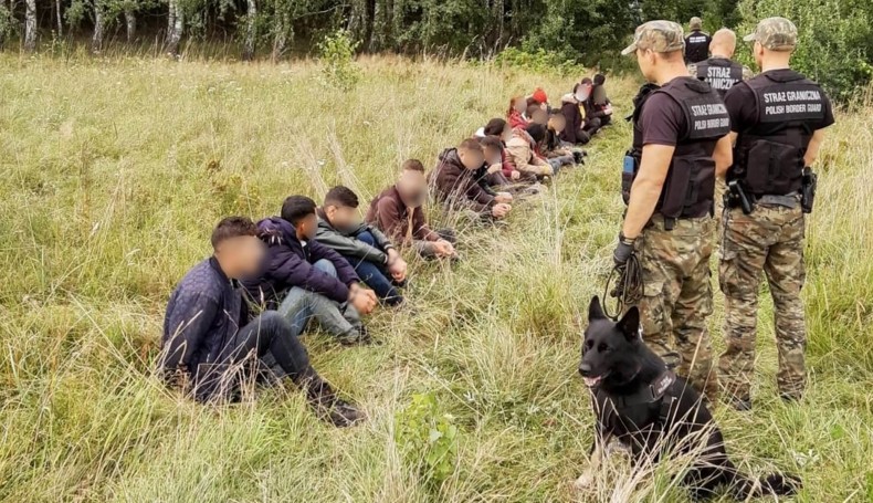 Nielegalni migranci zatrzymani na polsko - białoruskiej granicy , źródło: www.podlaski.strazgraniczna.pl