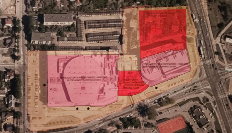 koncepcja rozbudowy CH Plaza udostępniona przez mieszkańców, grafika: Studio MTS