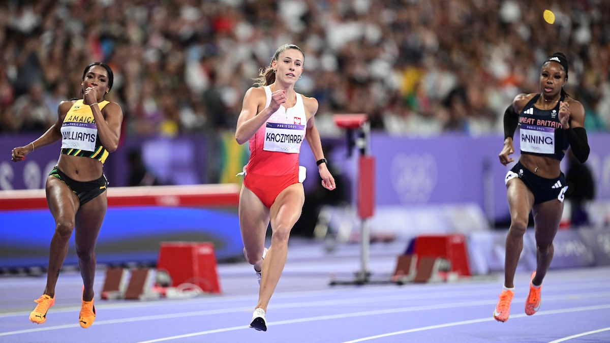 Natalia Kaczmarek in the 400 m final