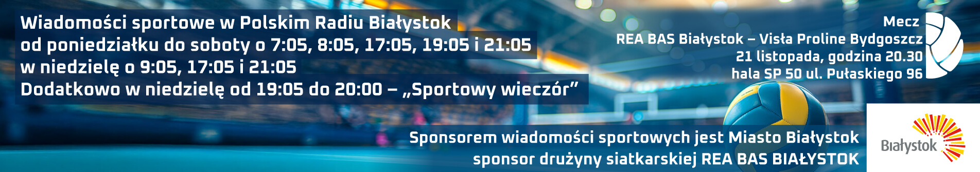 Wiadomości sportowe w Polskim Radiu Białystok