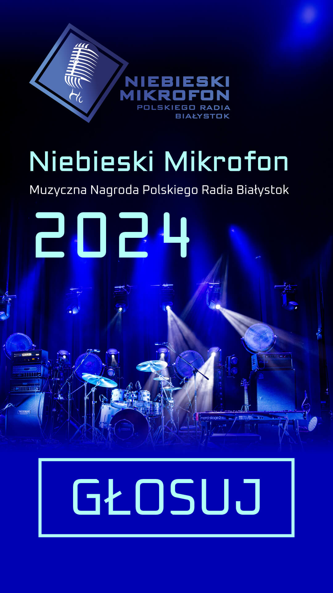 Niebieski Mikrofon 2024