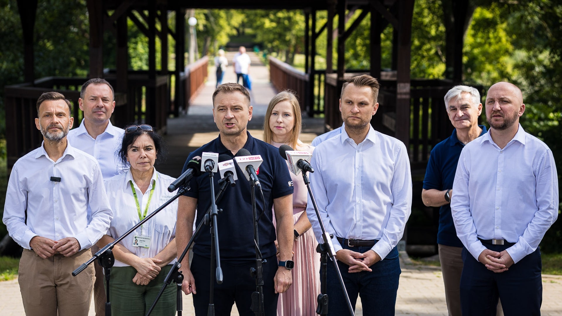 Wizyta ministra Sławomira Nitrasa w Białowieży, 3.07.2024, fot. Paweł Krukowski/UMWP