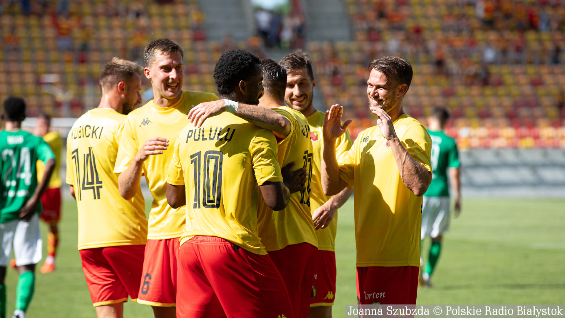 Jagiellonia Białystok - Żalgiris Kowno, 13.07.2024, fot. Joanna Szubzda