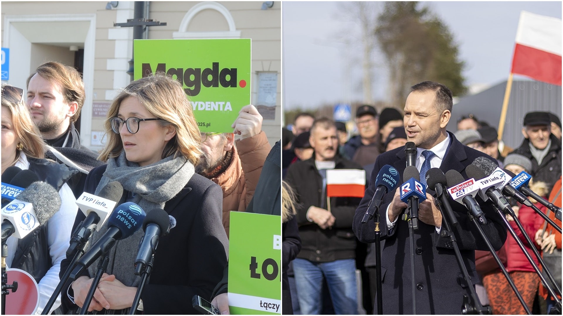 Magdalena Biejat i Karol Nawrocki, 5.03.2025, fot. PRB