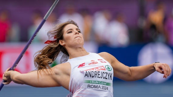 Maria Andrejczyk podczas eliminacji rzutu oszczepem na ME w lekkiej atletyce w Rzymie 11.06.2024 fot. Tomasz Kasjaniuk, materiały prasowe PZLA