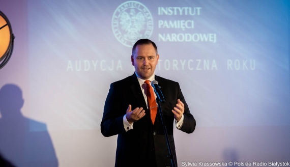 Karol Nawrocki, Gala konkursu "Audycja Historyczna Roku" 2021, fot. Sylwia Krassowska