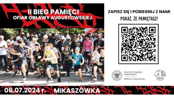 Plakat II Biegu Pamięci Ofiar Obławy Augustowskiej, źródło: Facebook