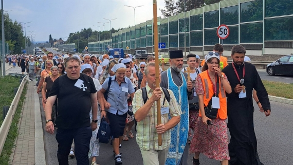 Z Białegostoku wyruszyła pielgrzymka do supraskiego monasteru, 9.08.2024, fot. Anna Petrovska