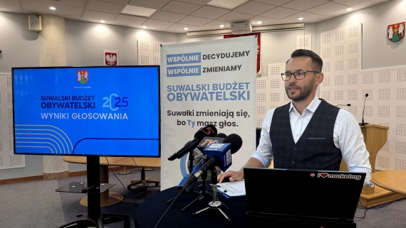 Ogłoszenie wyników w głosowaniu na projekty Suwalskiego Budżetu Obywatelskiego 2025, 2.08.2024, fot. Anna Auron-Wasilewska