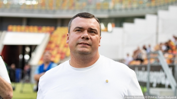 Adrian Siemieniec, Jagiellonia Białystok - Cracovia, 17.08.2024, fot. Joanna Szubzda