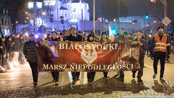 Białostocki Marsz Niepodległości, 10.11.2024, fot. Joanna Szubzda