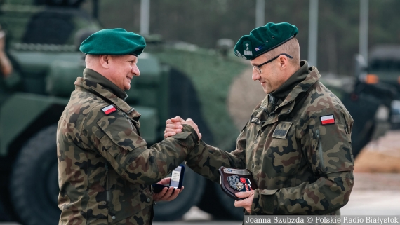 Uroczystość przekazania dowodzenia operacją Bezpieczne Podlasie, Karakule, 31.01.2025, fot. Joanna Szubzda