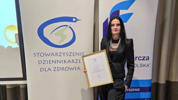 Renata Reda z tytułem honorowym "Edukator Zdrowia" w konkursie Dziennikarz Medyczny Roku 2024