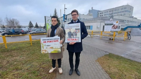 Działacze Prawa i Sprawiedliwości apelują o pieniądze na onkologię, 6.02.2025, fot. Iza Kosakowska