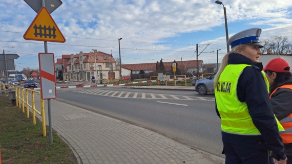 Akcja edukacyjna "Bezpieczny przejazd", 31.01.2025, fot. Marcin Gliński