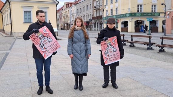 "Kocham Polskę" - akcja Młodzieży Wszechpolskiej, 14.02.2025, fot. Marcin Gliński