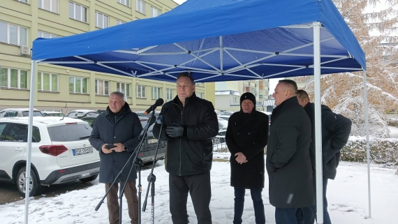 Mirosława Lecha poparł ostatniego dnia kampanii starosta sokólski, 22.11.2024, fot. Marcin Gliński