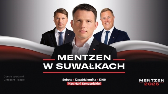 Sławomir Mentzen odwiedzi Suwałki i Augustów, źródło: Sławomir Mentzen