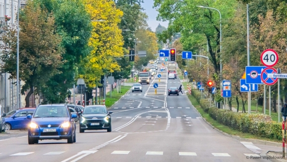 Ulice Łomży po otwarciu obwodnicy miasta, 1.10.2024, fot. Paweł Wądołowski