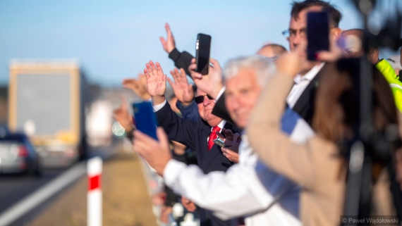 Otwarcie obwodnicy Łomży, 30.09.2024, fot. Paweł Wądołowski