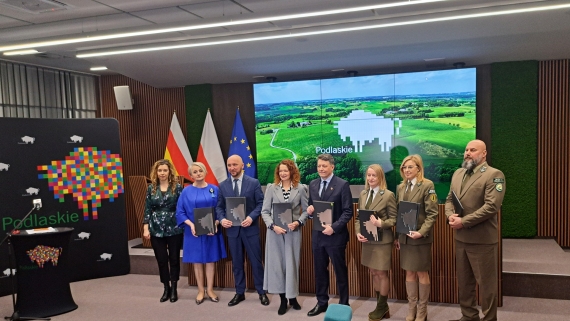 Podpisano porozumienie dotyczące przywracania różnorodności biologicznej i krajobrazowej w Podlaskiem, 10.01.2025, fot. Marcin Gliński