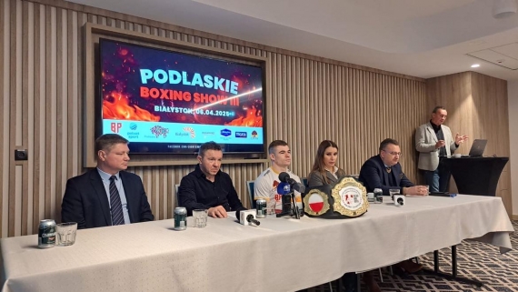 Konferencja prasowa na temat gali bokserskiej Podlaskie Boxing Show III, 18.02.2025, fot. Grzegorz Pilat