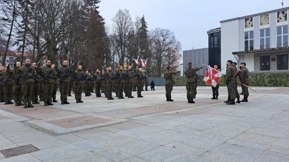 Żołnierze dobrowolnej zasadniczej służby wojskowej złożyli przysięgę, 8.02.2025, fot. Grzegorz Pilat