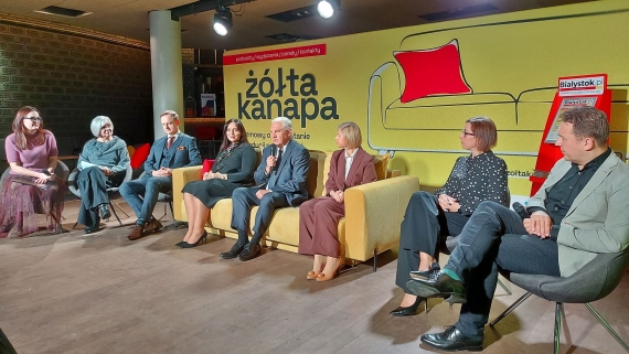 Konferencja rozpoczynająca kampanię pt. "Żółta kanapa", 20.11.2024, fot. Grzegorz Pilat