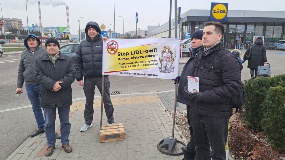 Akcja "Stop LIDL-owi! Pomoc Gietrzwałdowi", 14.12.2024, fot. Grzegorz Pilat