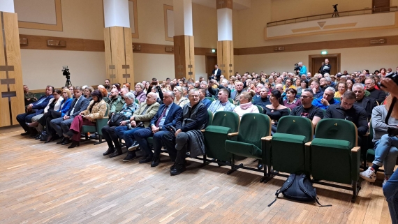 Spotkanie przedstawicieli MON z mieszkańcami przygranicznych miejscowości w Hajnówce, 12.11.2024, fot. Marek Zabrocki