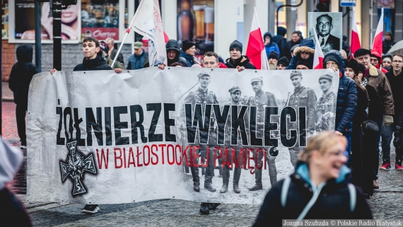 XIV Białostocki Marsz Żołnierzy Wyklętych, 1.03.2025, fot. Joanna Szubzda